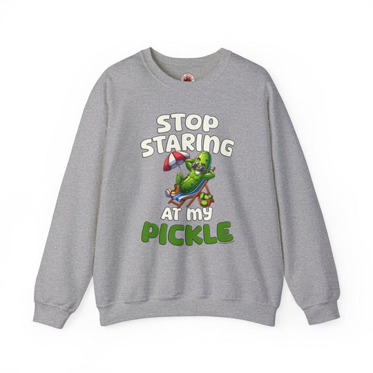 Stop Staring At My Pickle Crewneck Sweatshirt