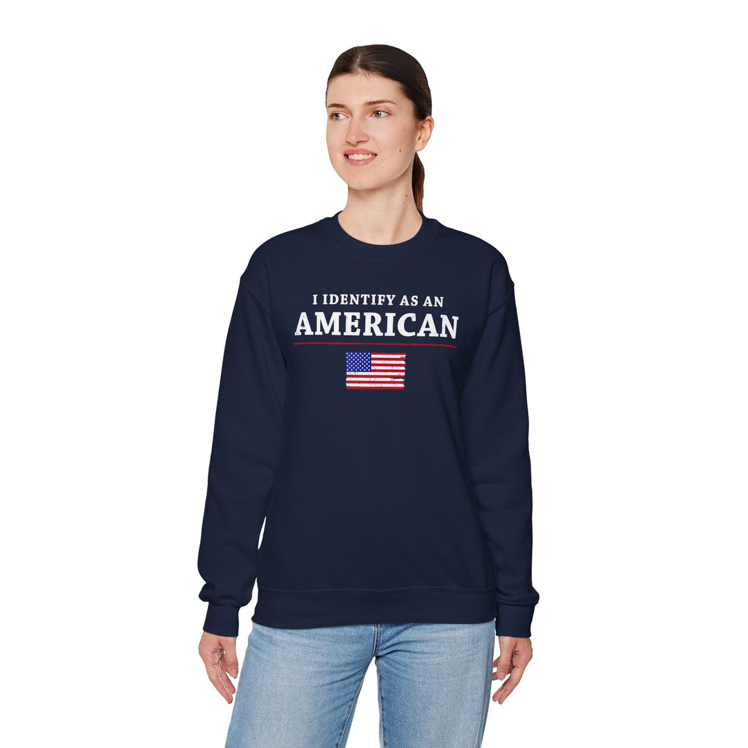 I Identify As An American Crewneck Sweatshirt