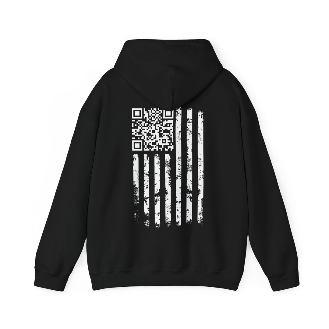 American Flag QR Code Hooded Sweatshirt