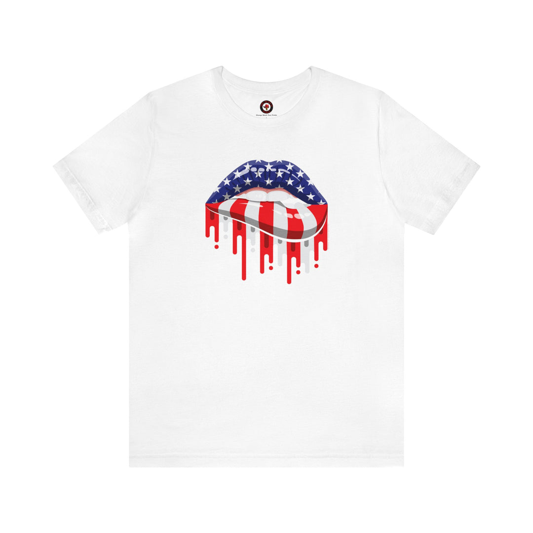 American Flag Lips T-Shirt