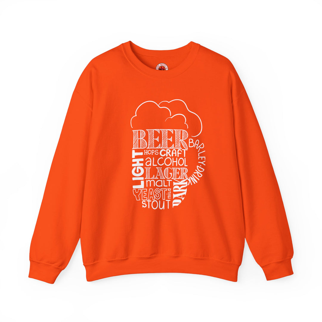 Beer Mug Of Words Crewneck Sweatshirt