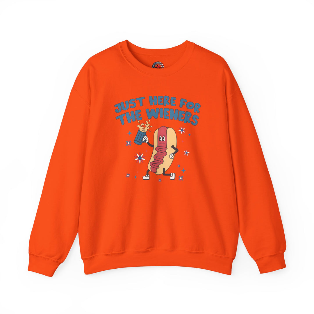 Just Here For The Wieners Crewneck Sweatshirt