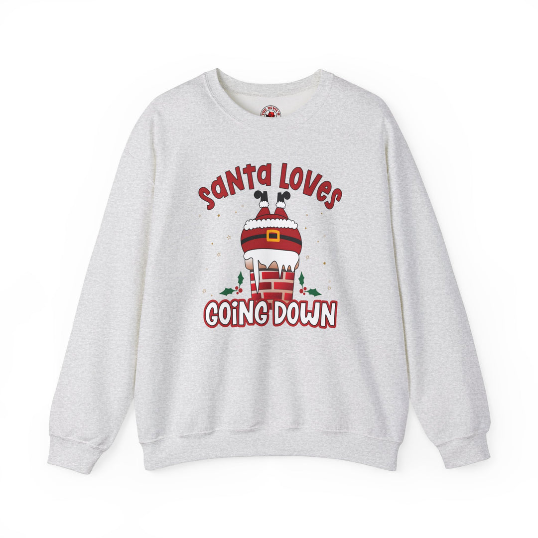 Santa Loves Going Down Crewneck Sweatshirt