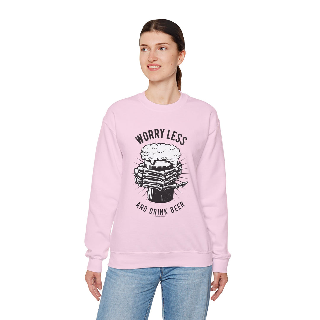 Worry Less and Drink Beer Crewneck Sweatshirt