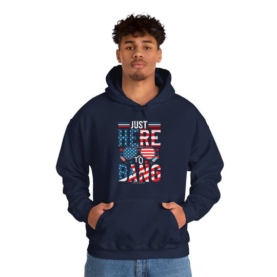 Just Here To Bang Hooded Sweatshirt