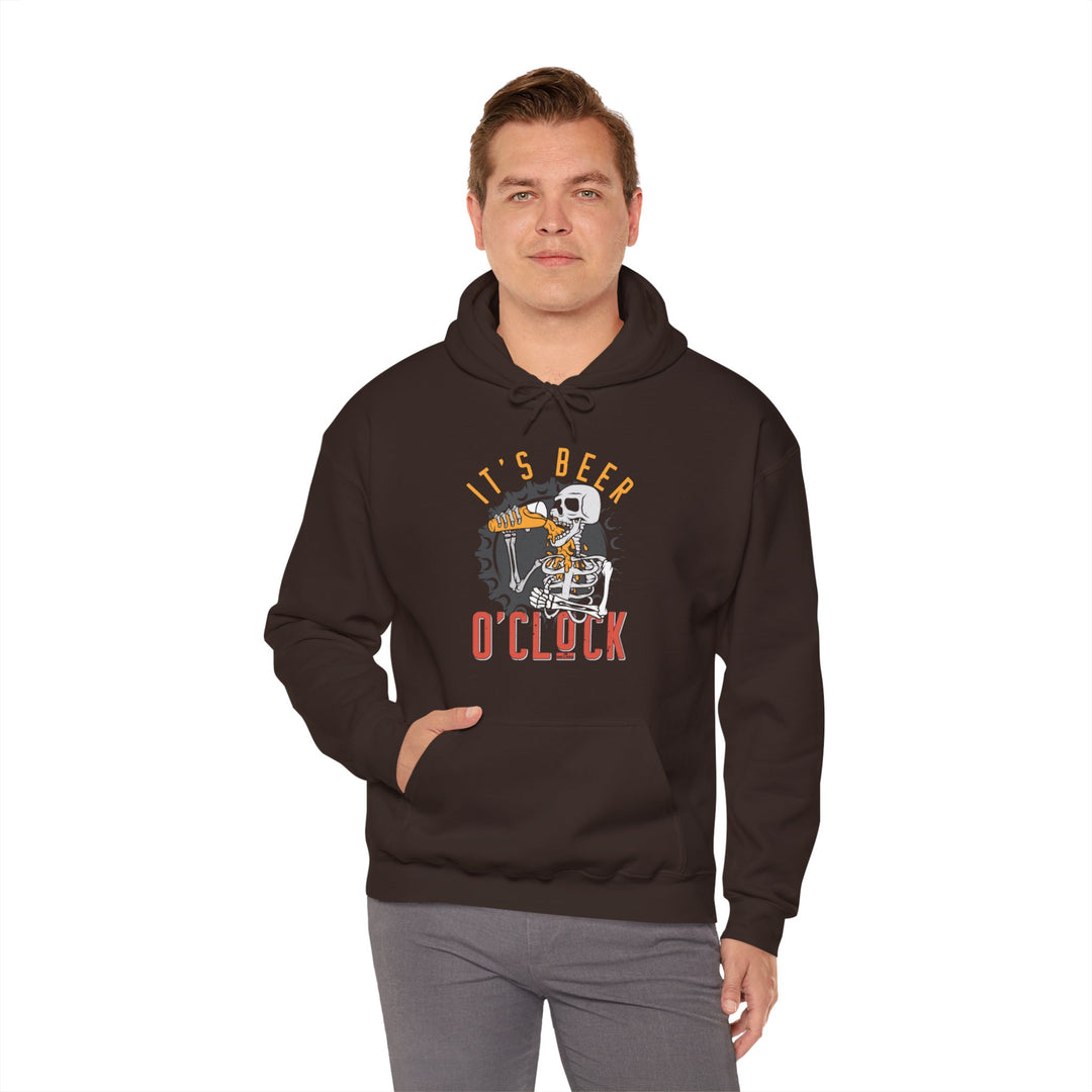 It's Beer O'Clock Skeleton Hooded Sweatshirt