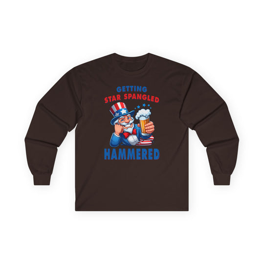 Star Spangled Hammered Long Sleeve Tee