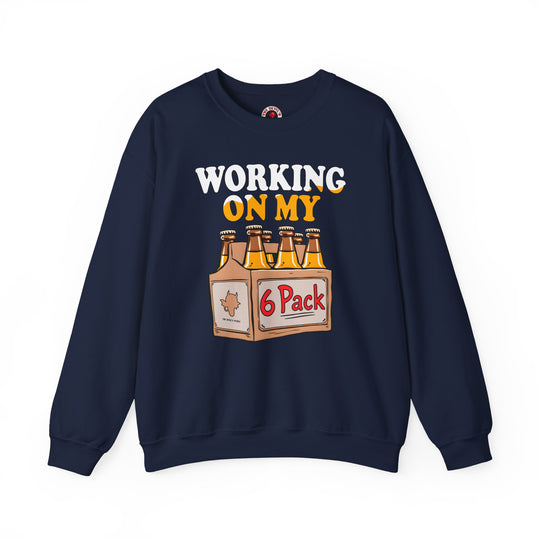 Working On My 6 Pack Crewneck Sweatshirt