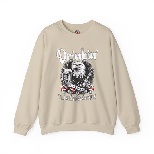 Drinkin' Til I See Stars & Stripes Crewneck Sweatshirt