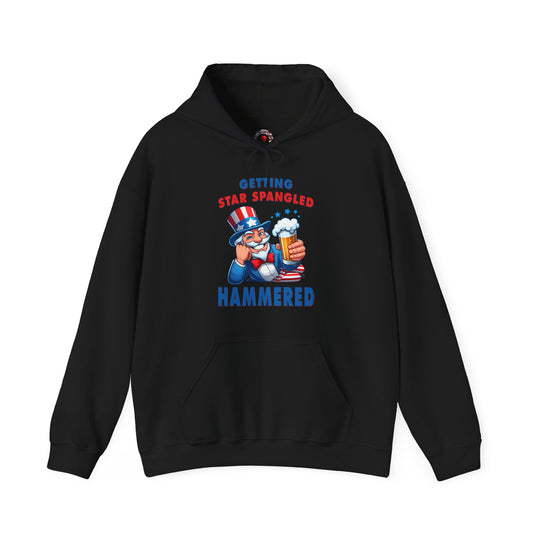 Star Spangled Hammered Hooded Sweatshirt