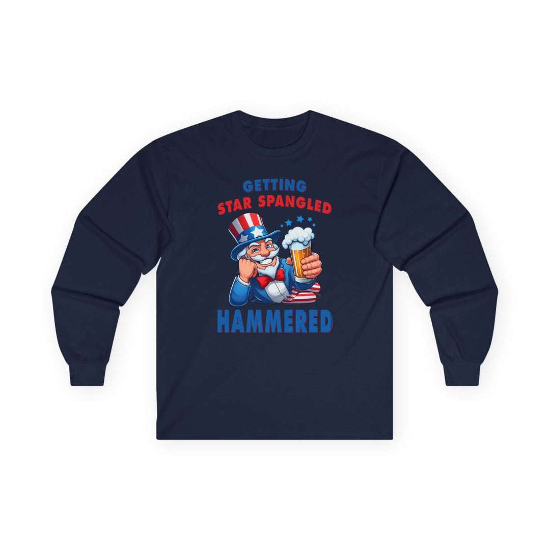 Star Spangled Hammered Long Sleeve Tee