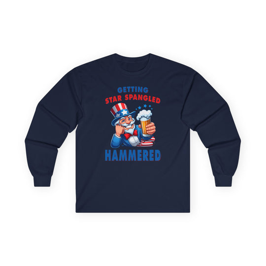 Star Spangled Hammered Long Sleeve Tee