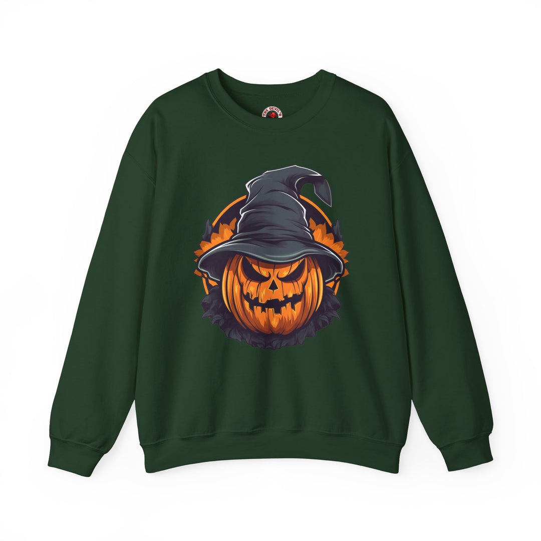 Scary Witch Pumpkin Halloween Crewneck Sweatshirt