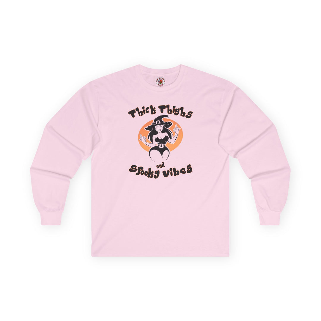 Thick Thighs and Spooky Vibes Long Sleeve Tee