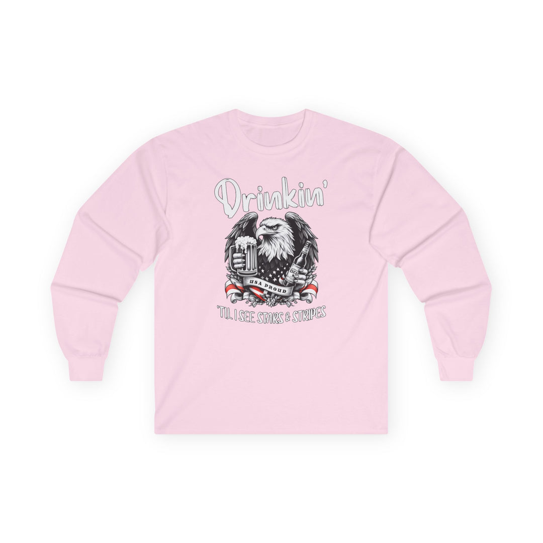 Drinkin' Til I See Stars & Stripes Long Sleeve Tee