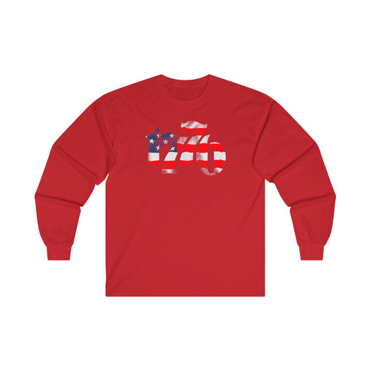 1776 American Flag Long Sleeve Tee