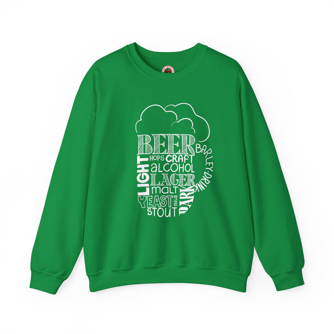 Beer Mug Of Words Crewneck Sweatshirt