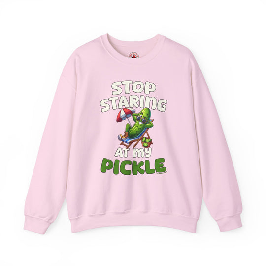 Stop Staring At My Pickle Crewneck Sweatshirt