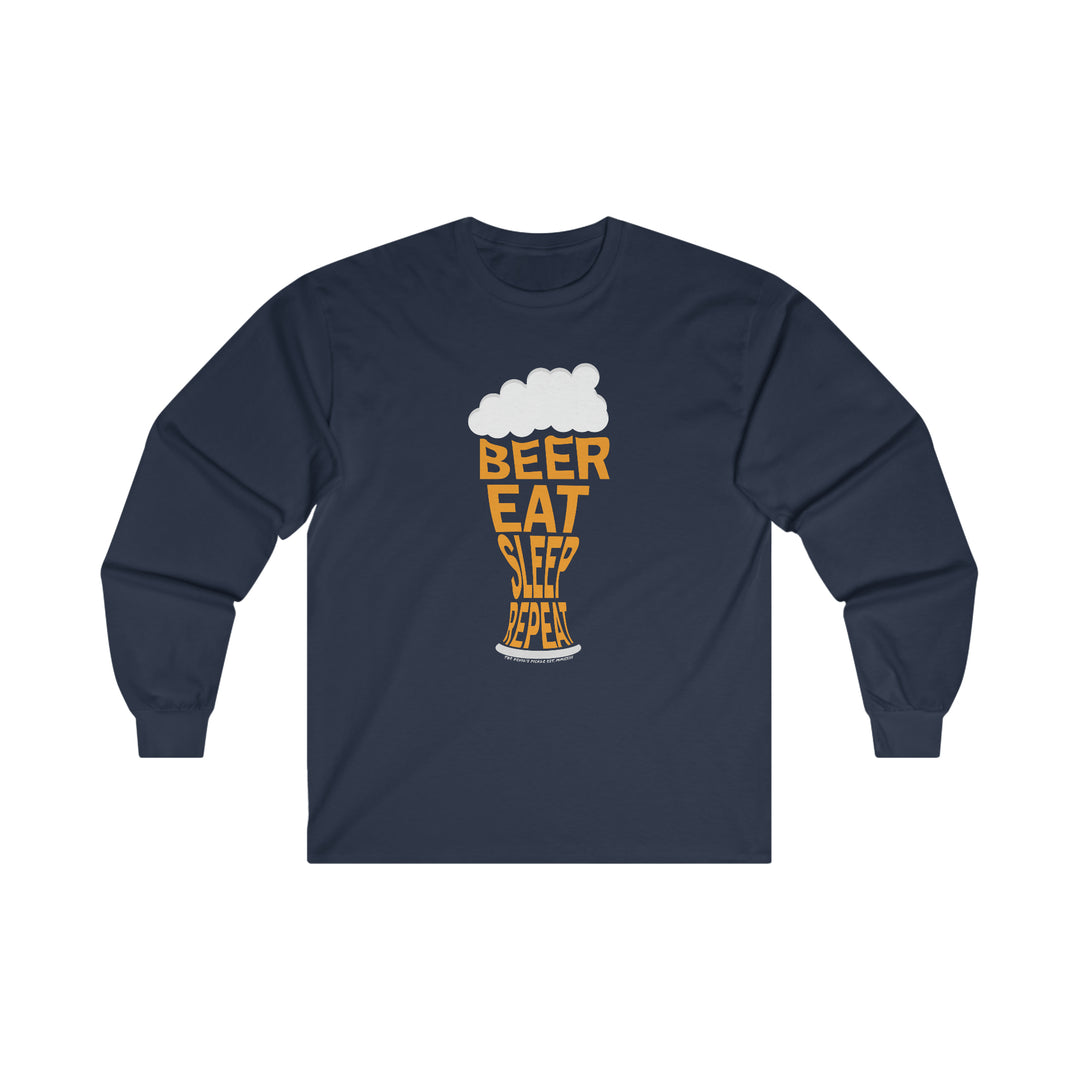 Beer Eat Sleep Repeat Long Sleeve Tee