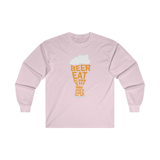 Beer Eat Sleep Repeat Long Sleeve Tee