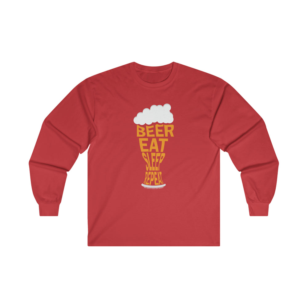 Beer Eat Sleep Repeat Long Sleeve Tee