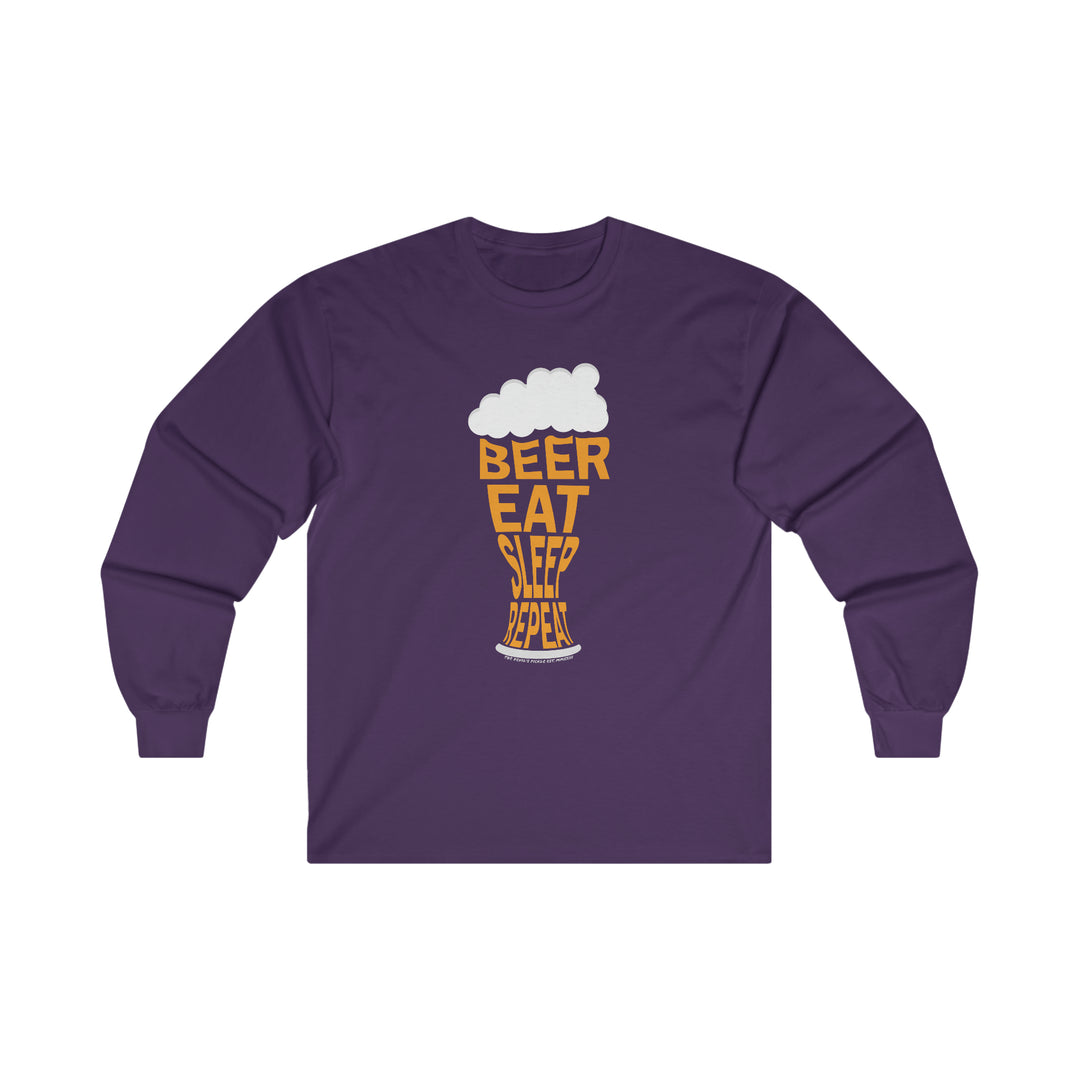 Beer Eat Sleep Repeat Long Sleeve Tee