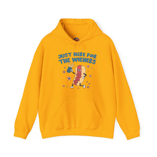 Just Here For The Wieners Hooded Sweatshirt