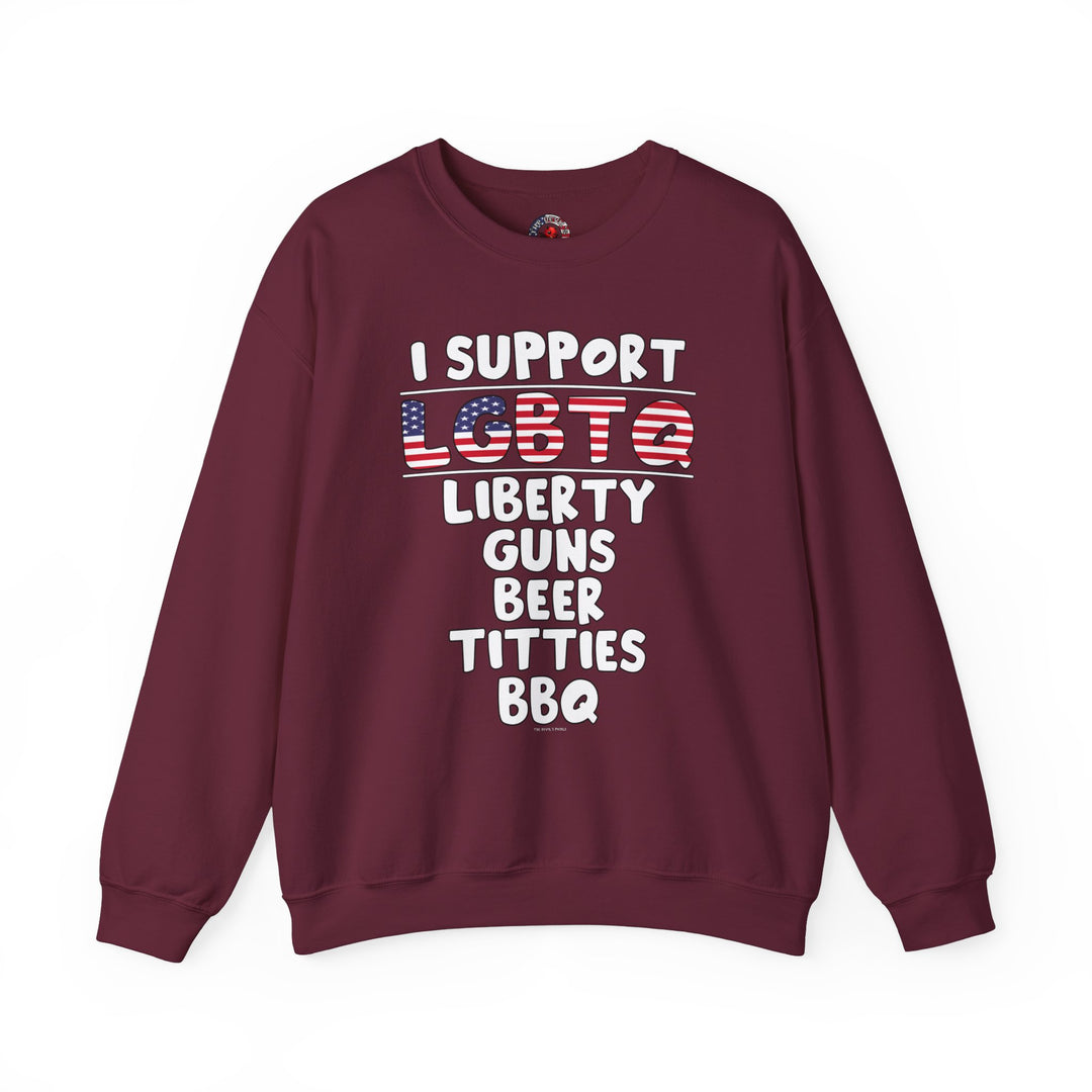 I Support LGBTQ Crewneck Sweatshirt