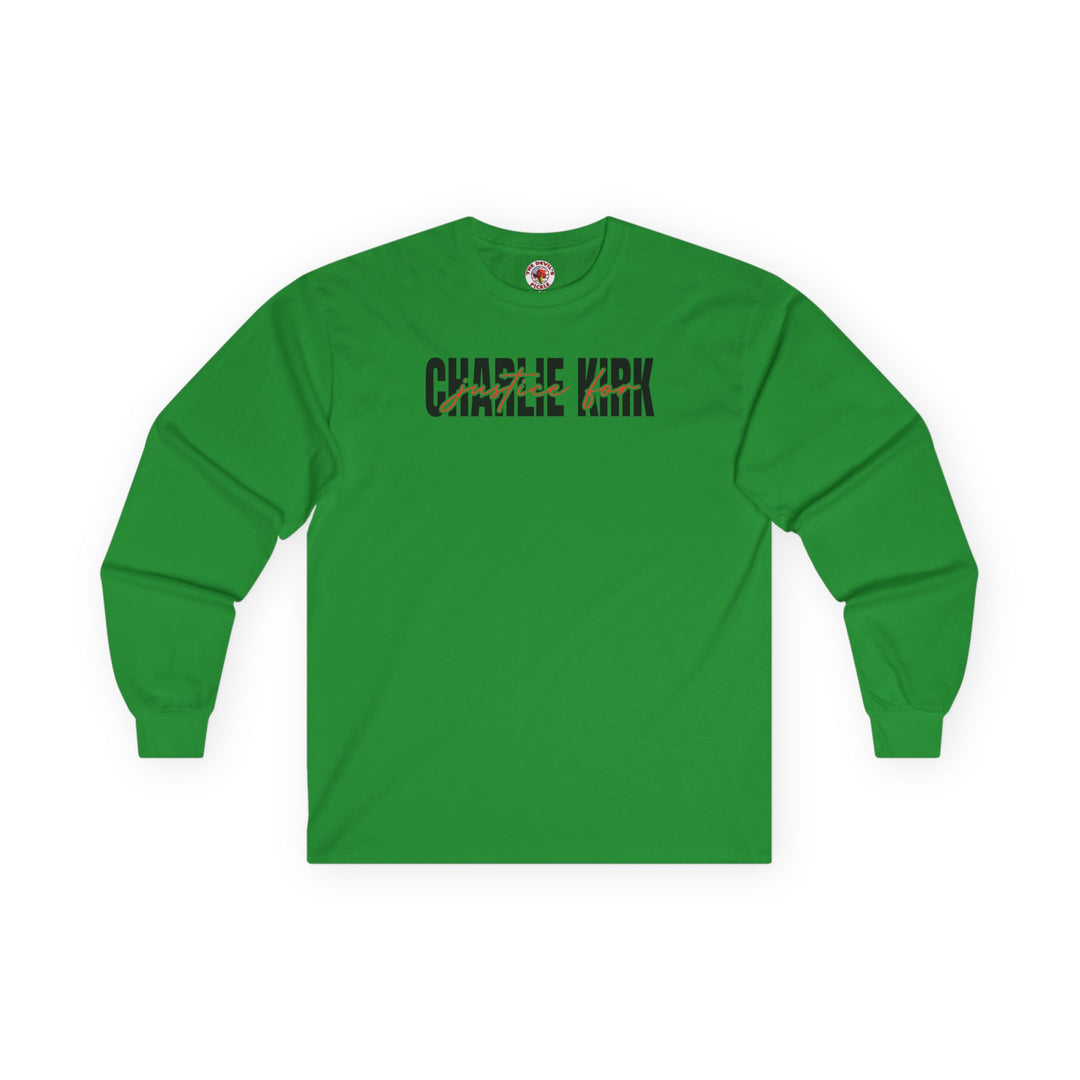 Charlie Kirk Justice Long Sleeve Tee