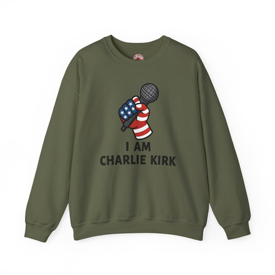 Charlie Kirk Mic Crewneck Sweatshirt