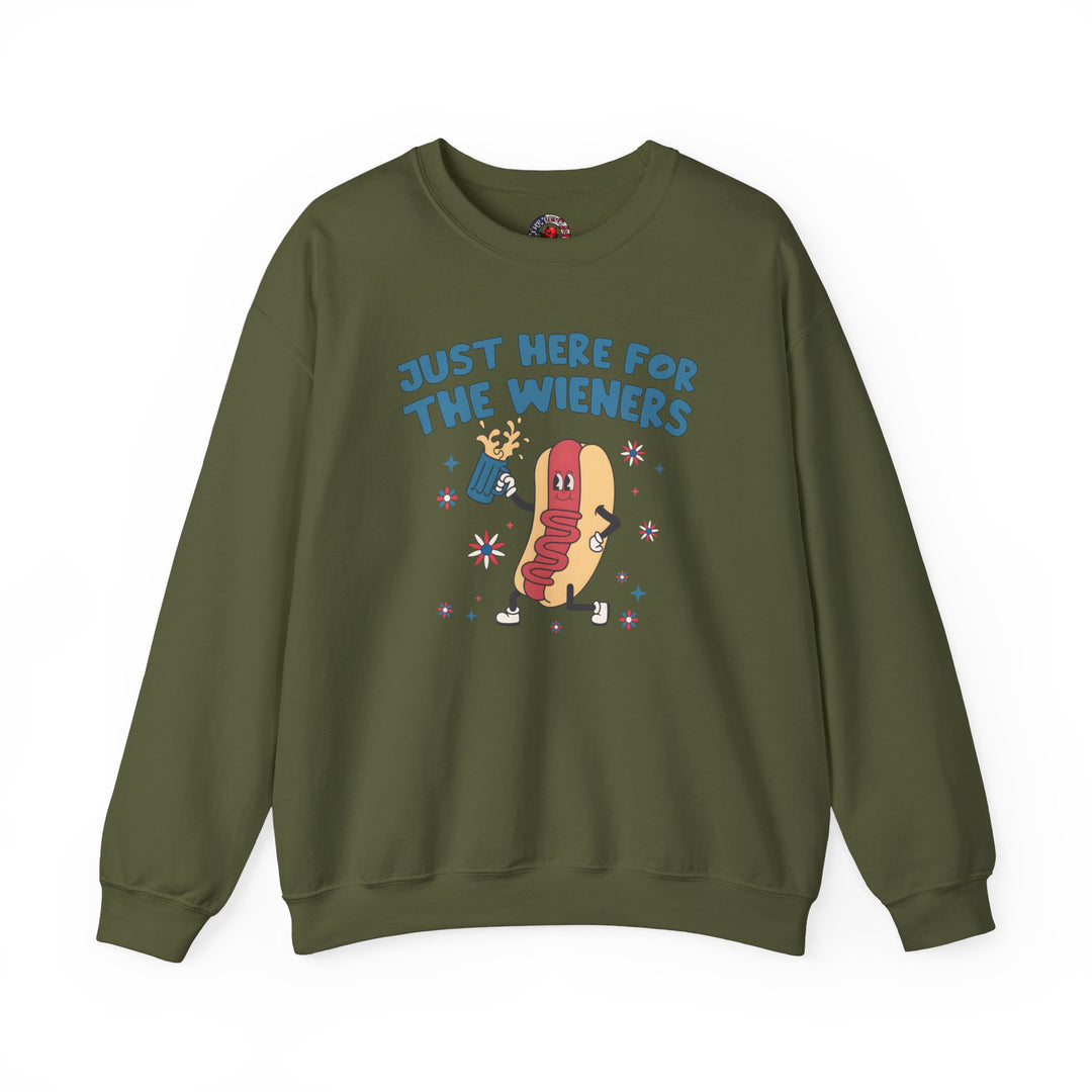 Just Here For The Wieners Crewneck Sweatshirt