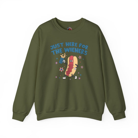 Just Here For The Wieners Crewneck Sweatshirt