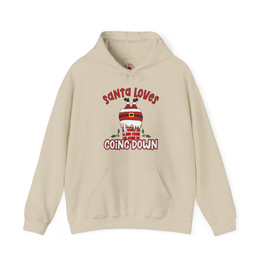 Santa Loves Going Down Hooded Sweatshirt