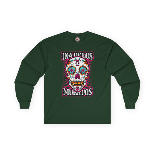 Dia De Los Muertos Skull Long Sleeve Tee