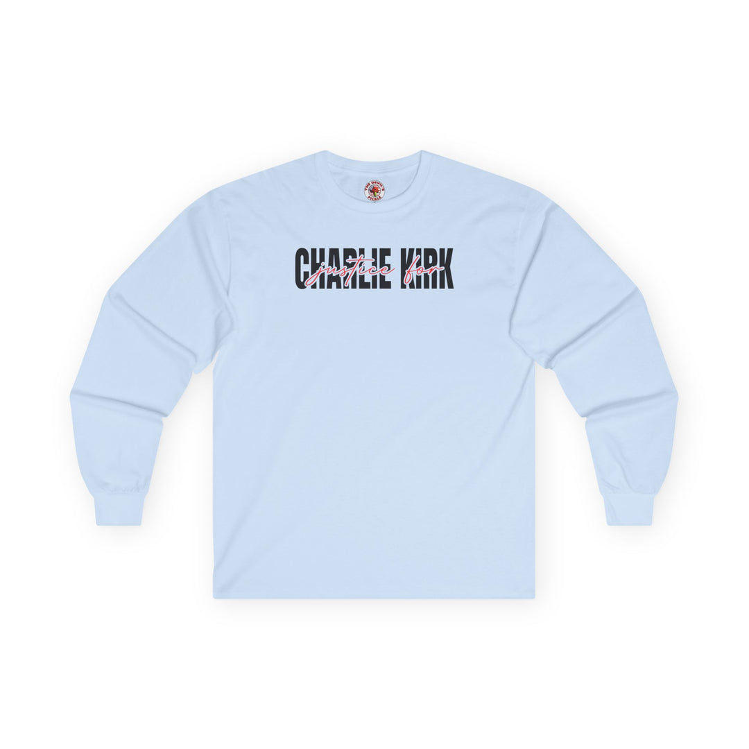 Charlie Kirk Justice Long Sleeve Tee