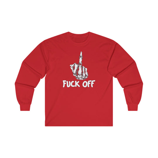 Fuck Off Finger Long Sleeve Tee