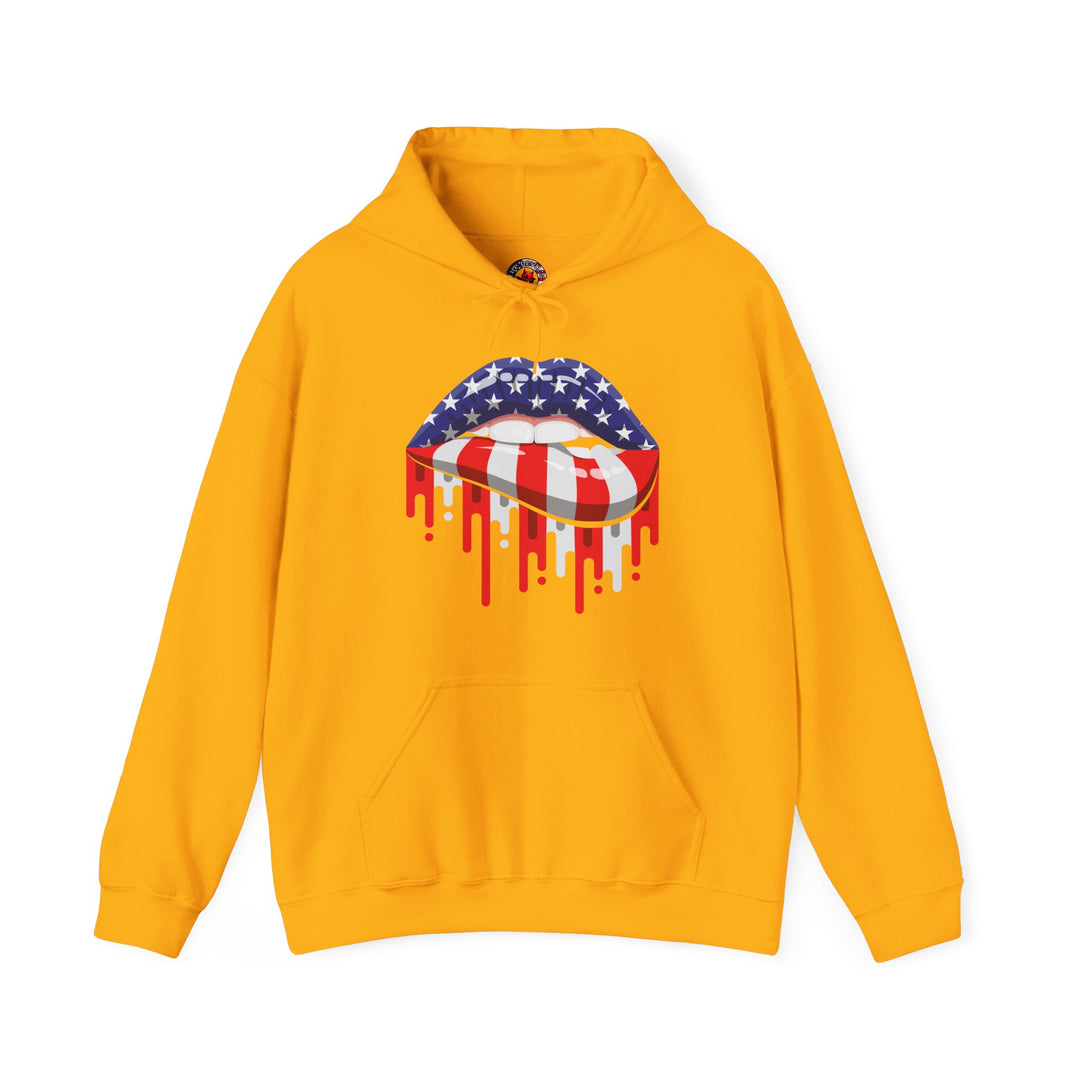 American Flag Lips Hooded Sweatshirt