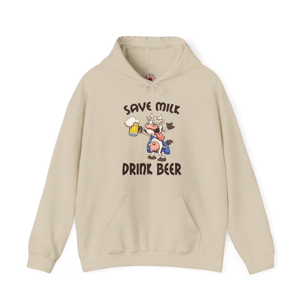 Save Milk Drink Beer Hooded Sweatshirt