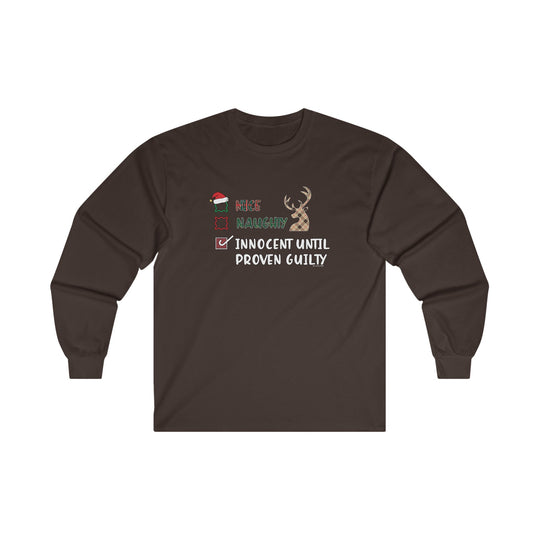 Innocent Until Proven Guilty Long Sleeve Tee