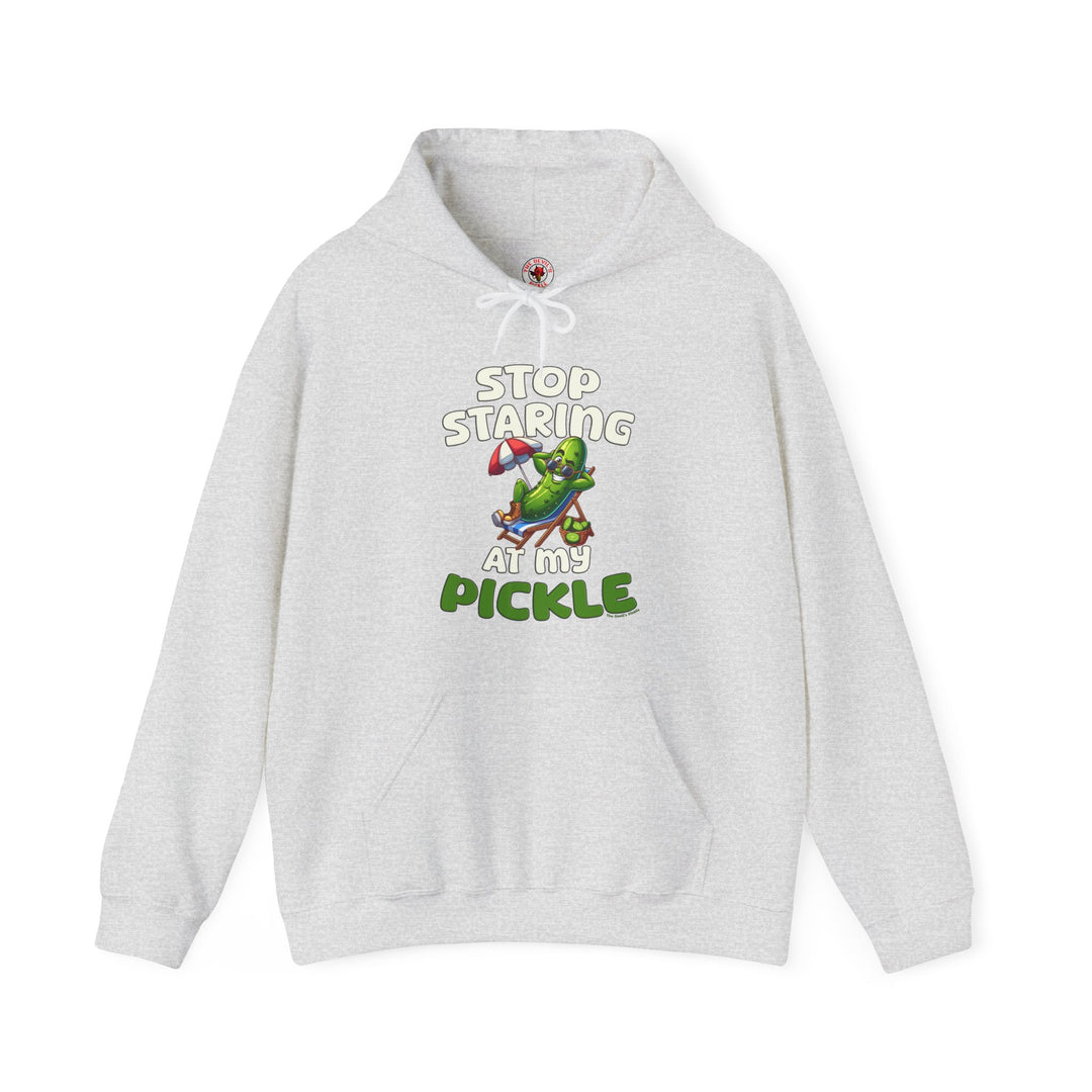 Stop Staring At My Pickle Hooded Sweatshirt