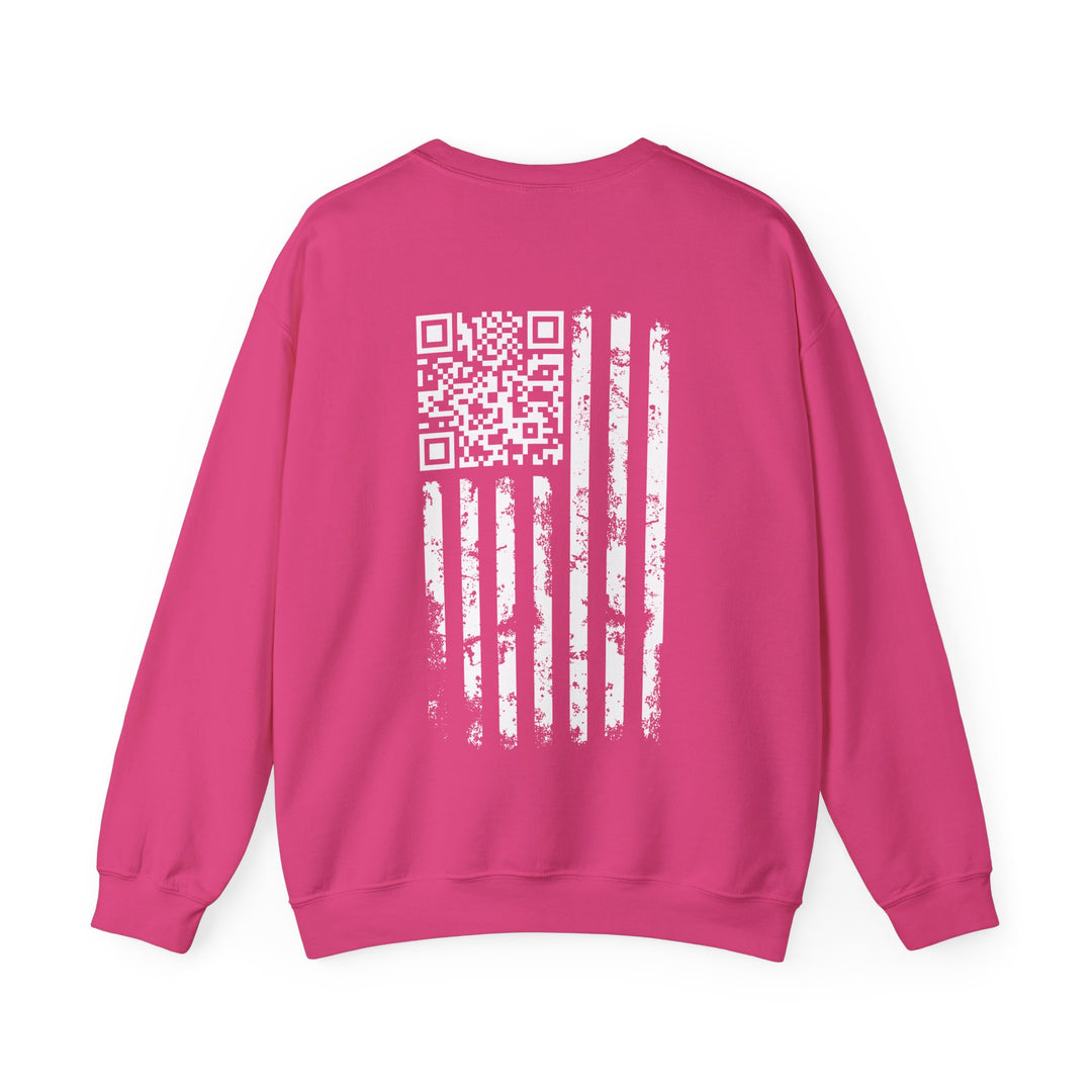 American Flag QR Code Crewneck Sweatshirt