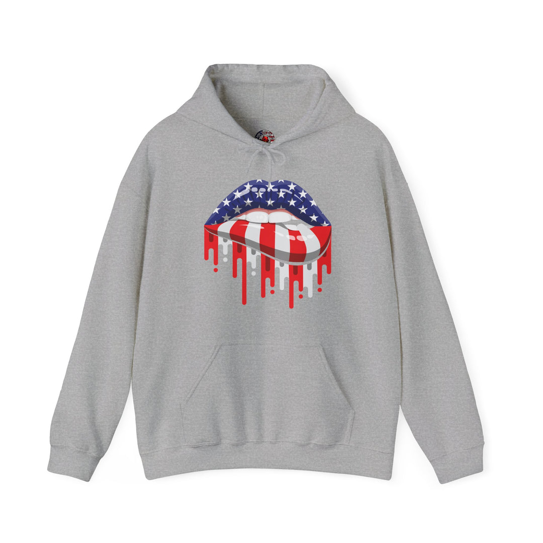 American Flag Lips Hooded Sweatshirt