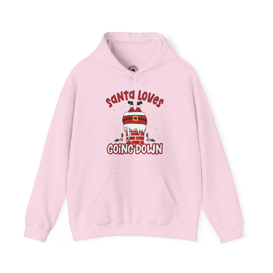 Santa Loves Going Down Hooded Sweatshirt