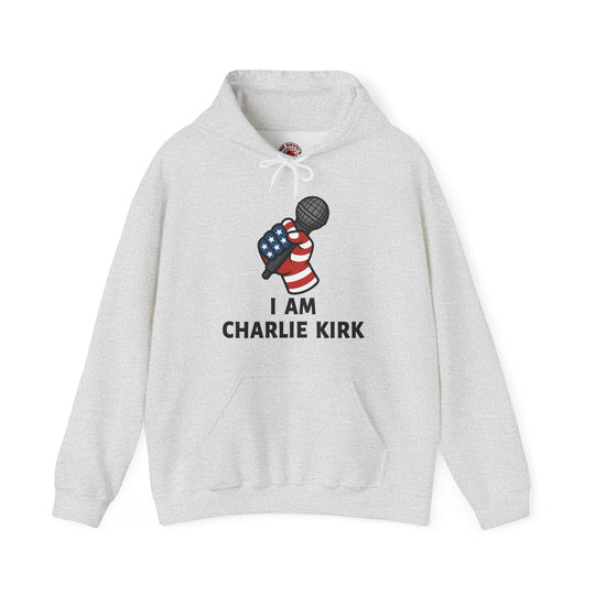 Charlie Kirk Mic Hooded Sweatshirt
