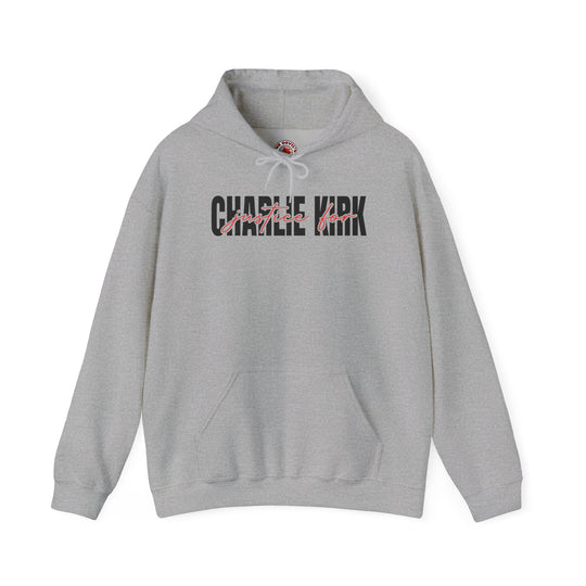 Charlie Kirk Justice Hooded Sweatshirt