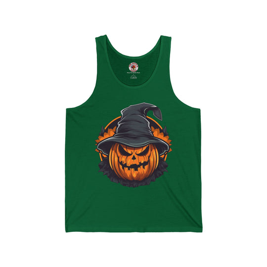 Scary Witch Pumpkin Halloween Tank Top