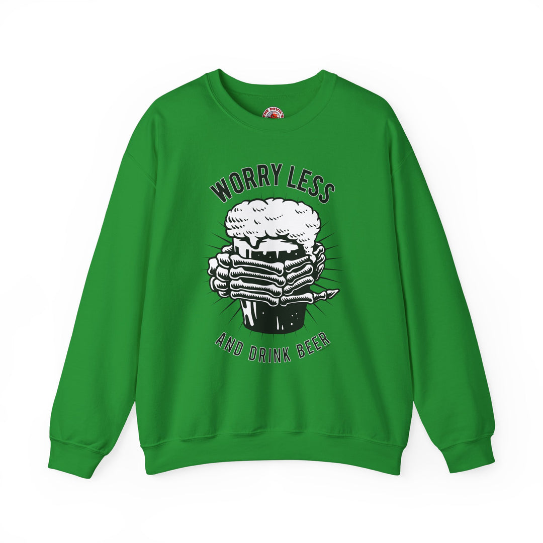 Worry Less and Drink Beer Crewneck Sweatshirt
