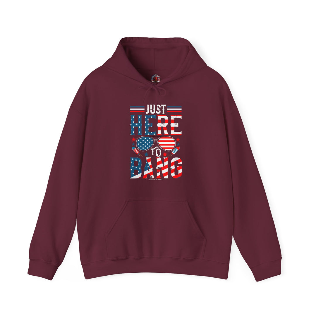 Just Here To Bang Hooded Sweatshirt