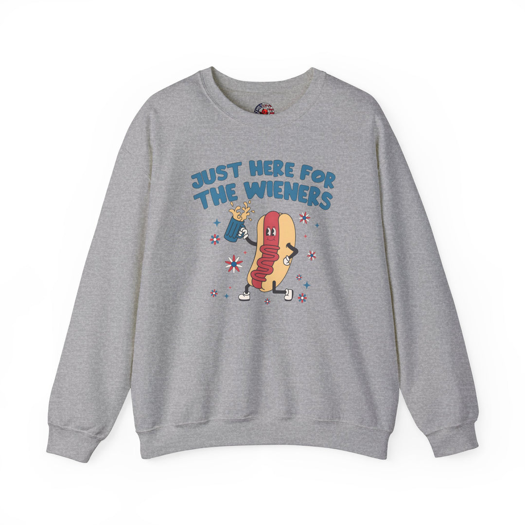 Just Here For The Wieners Crewneck Sweatshirt