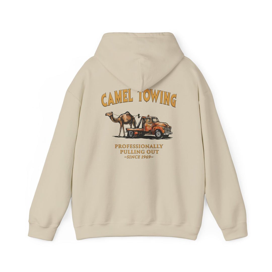 Camel Towing Back Hooded Sweatshirt